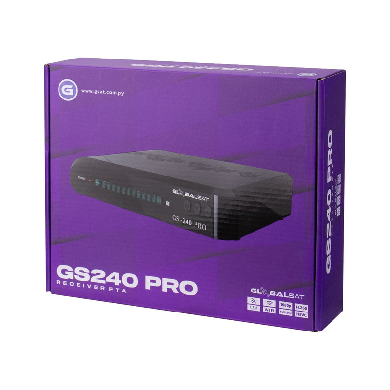 Receptor Globalsat GS-240 Pro Max Full HD Wi-Fi ACM