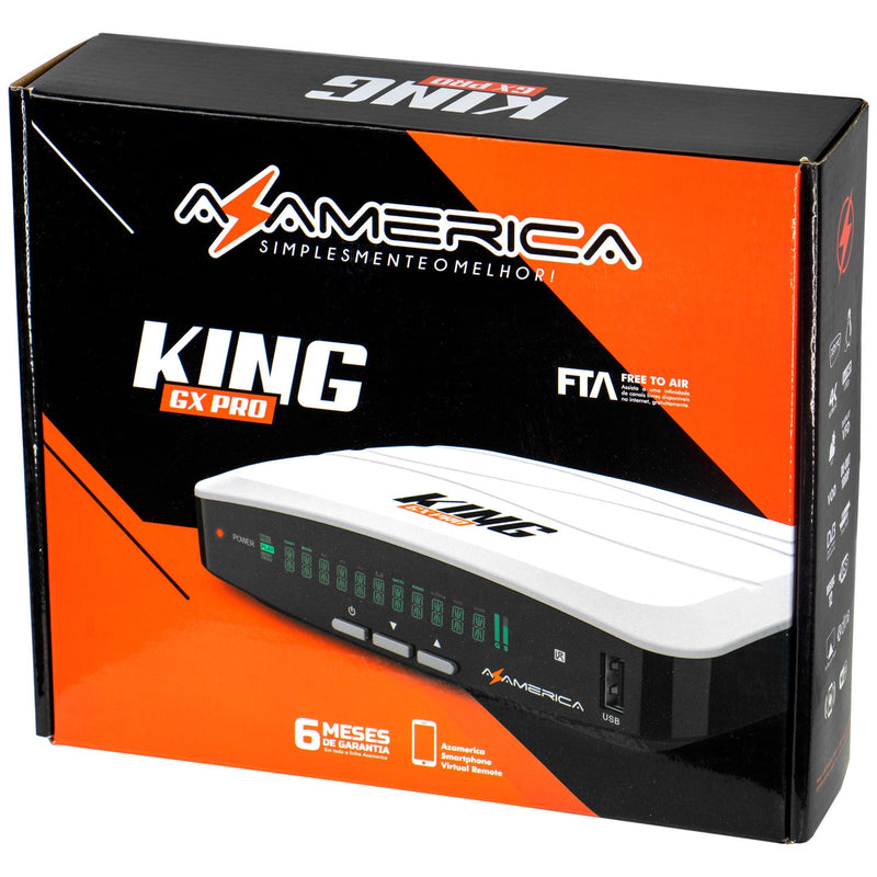 Receptor Azamerica King GX PRO 4K Ultra HD Wi-Fi ACM