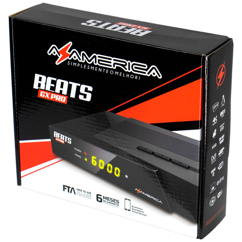 Receptor Azamerica Beats GX PRO Ultra HD Wi-Fi ACM