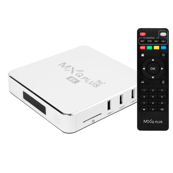 TV Box MXQ Plus - 128/512GB - 8K - 5G - Android 11.0 / Branco