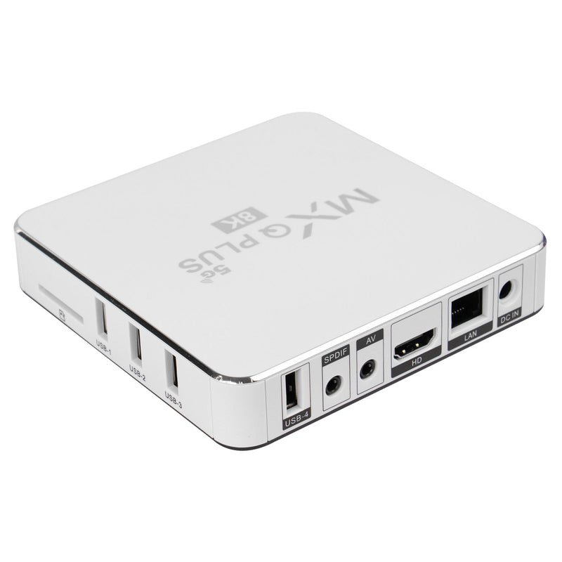 TV Box MXQ Plus - 128/512GB - 8K - 5G - Android 11.0 / Branco