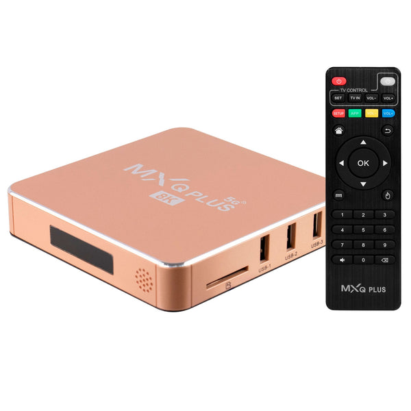 TV Box MXQ Plus - 128/512GB - 8K - 5G - Android 11.0 - Dourado