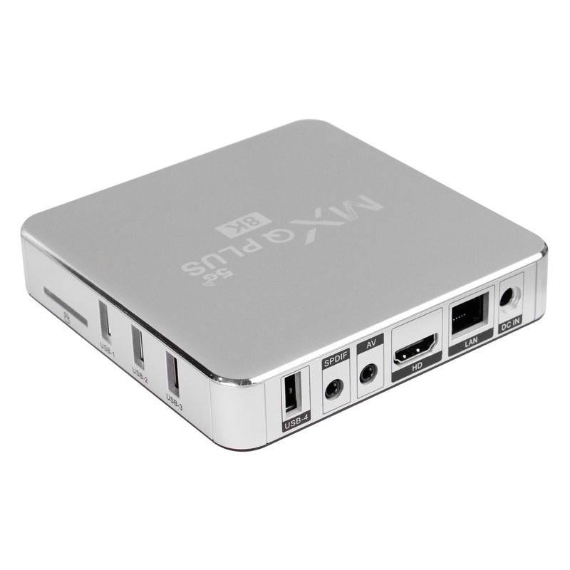 TV Box MXQ Plus - 128/512GB - 8K - 5G - Android 11.0 / Prata