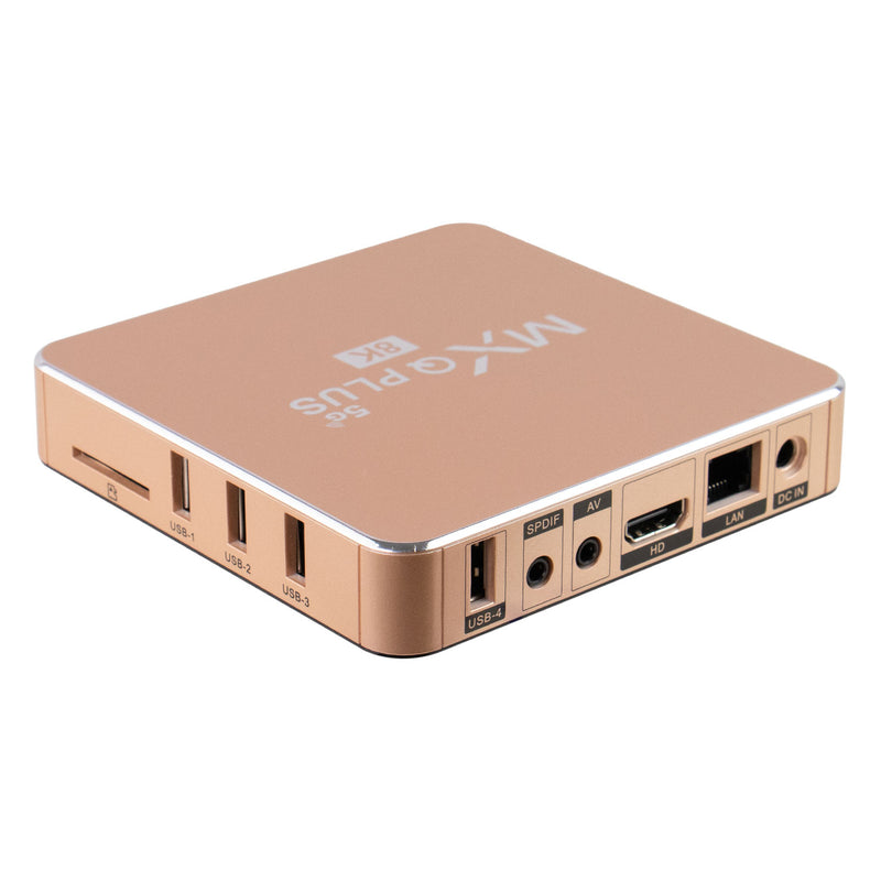 TV Box MXQ Plus - 128/512GB - 8K - 5G - Android 11.0 - Dourado